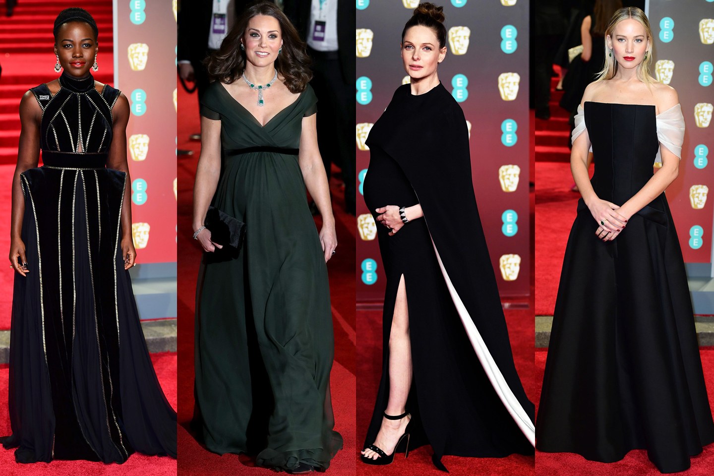 les robes de star sur tapis rouge de BAFTA 2018, 